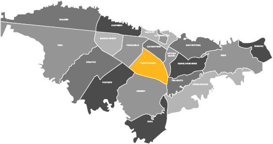 Mapa Asociaciones de Recicladores de Oficio Localidad Puente Aranda