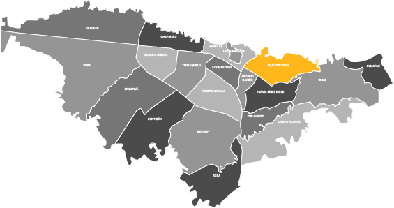 Mapa Asociaciones de Recicladores de Oficio Localidad San Cristóbal