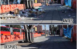 Antes y después de ser intervenido un punto crítico.